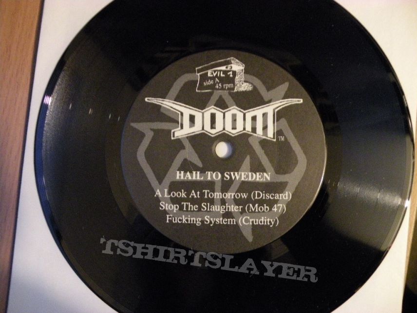 signed Doom- Hail to Sweden 7&quot;