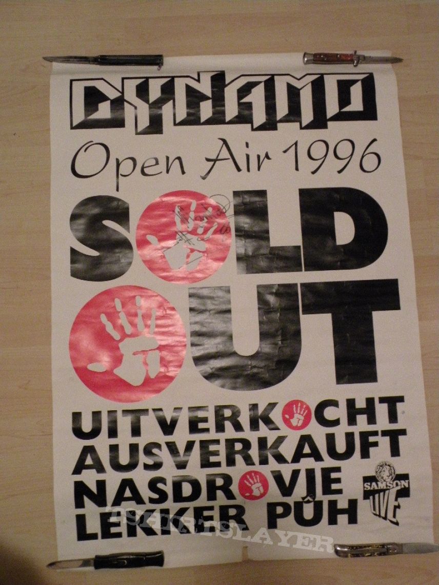 signed Dynamo Open Air 1996 poster
