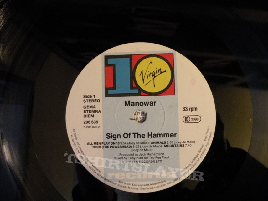 Manowar- Sign of the hammer lp