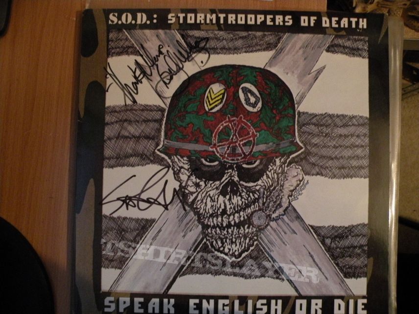 signed S.O.D.- Speak English or die lp