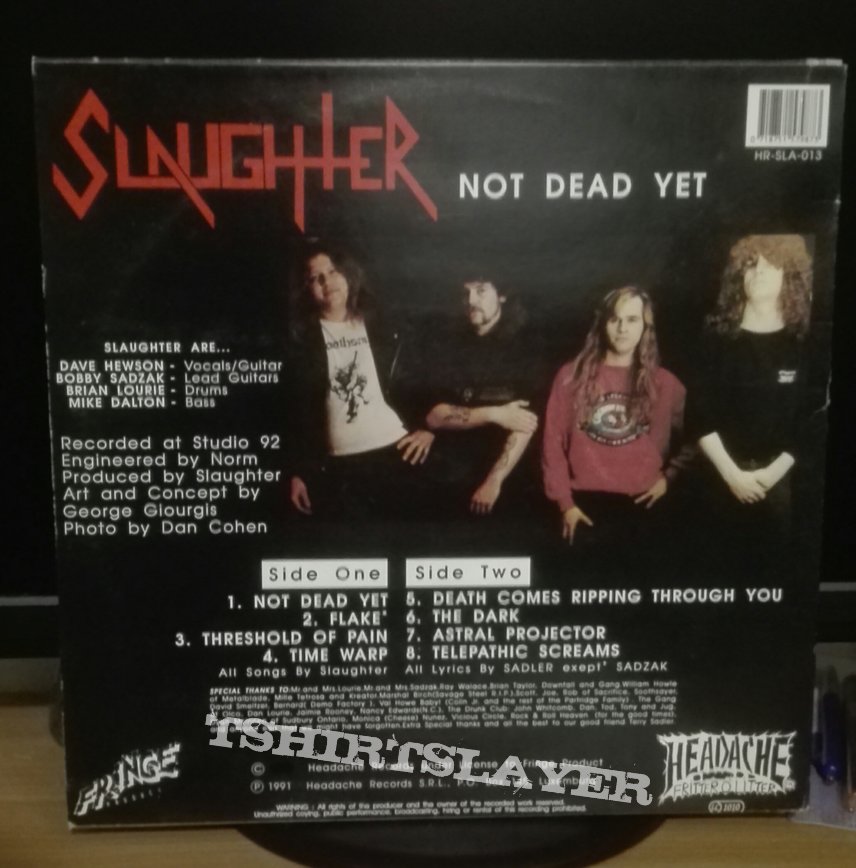 Slaughter- Not dead yet bootleg lp