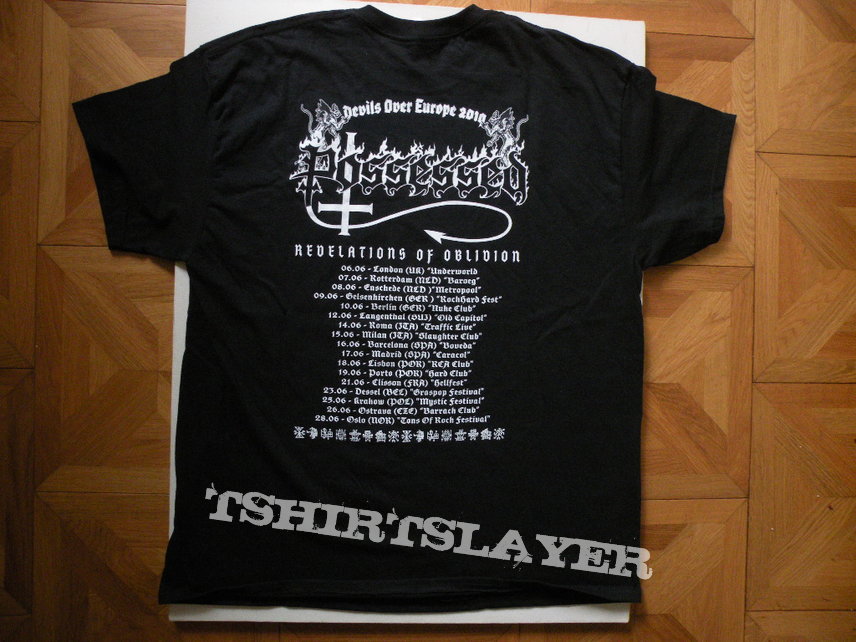 Possessed 2019 European tourshirt