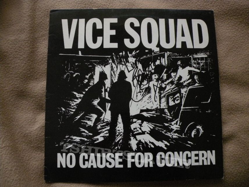 signed Vice Squad- No cause for concern lp