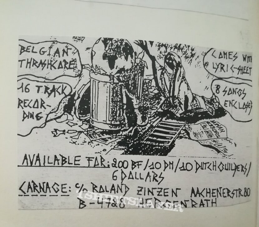 original Carnage demo flyer