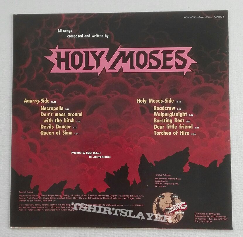 Holy Moses- Queen of Siam lp