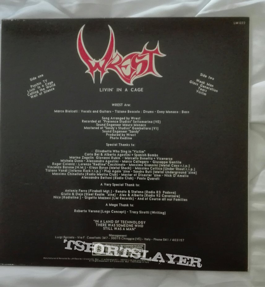 Wrest- Livin&#039; in a cage lp
