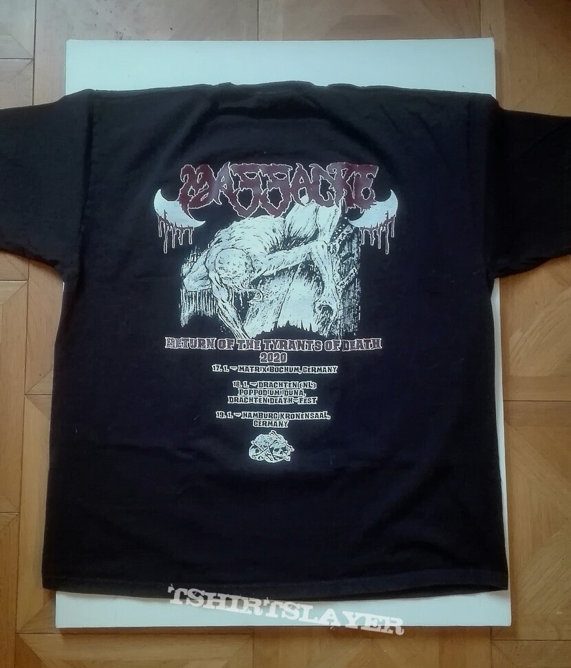 Massacre- Return of the tyrants of death 2020 mini tour shirt