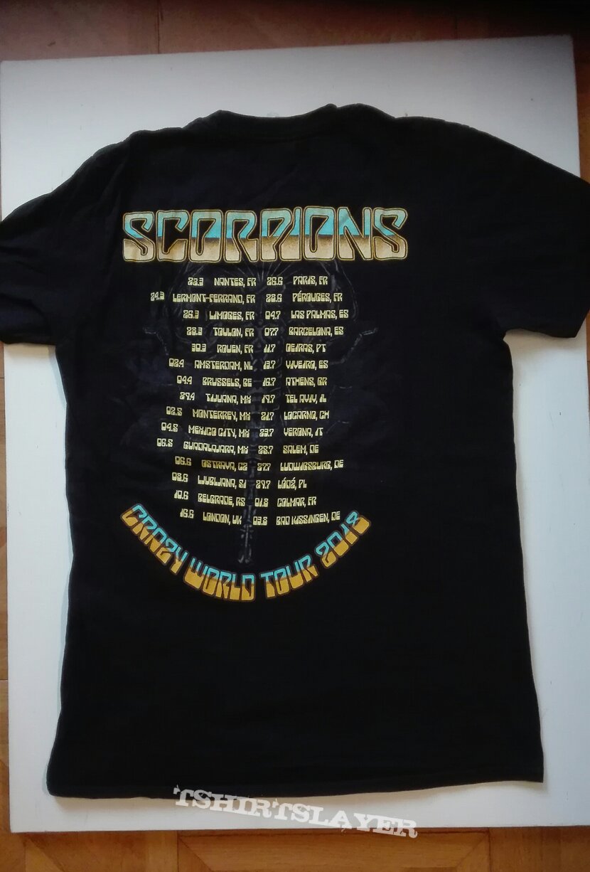 Scorpions- Crazy world tour 2018 shirt | TShirtSlayer TShirt and  BattleJacket Gallery