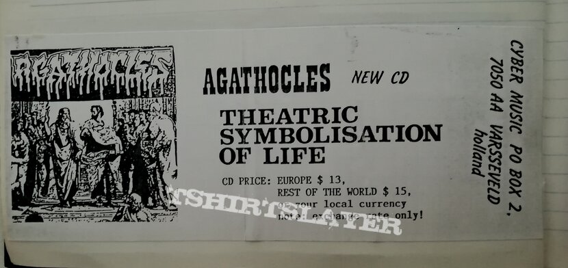 original Agathocles- Theatric symbolisation of life album flyer