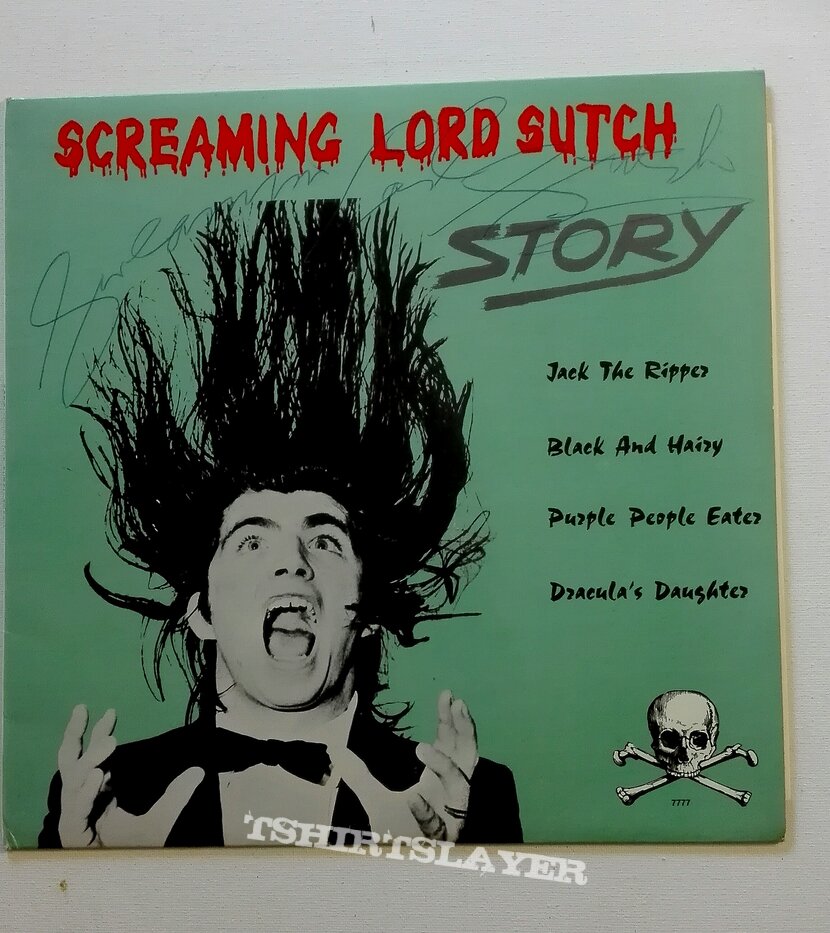 signed Screaming Lord Sutch and the Savages- Story compilation lp