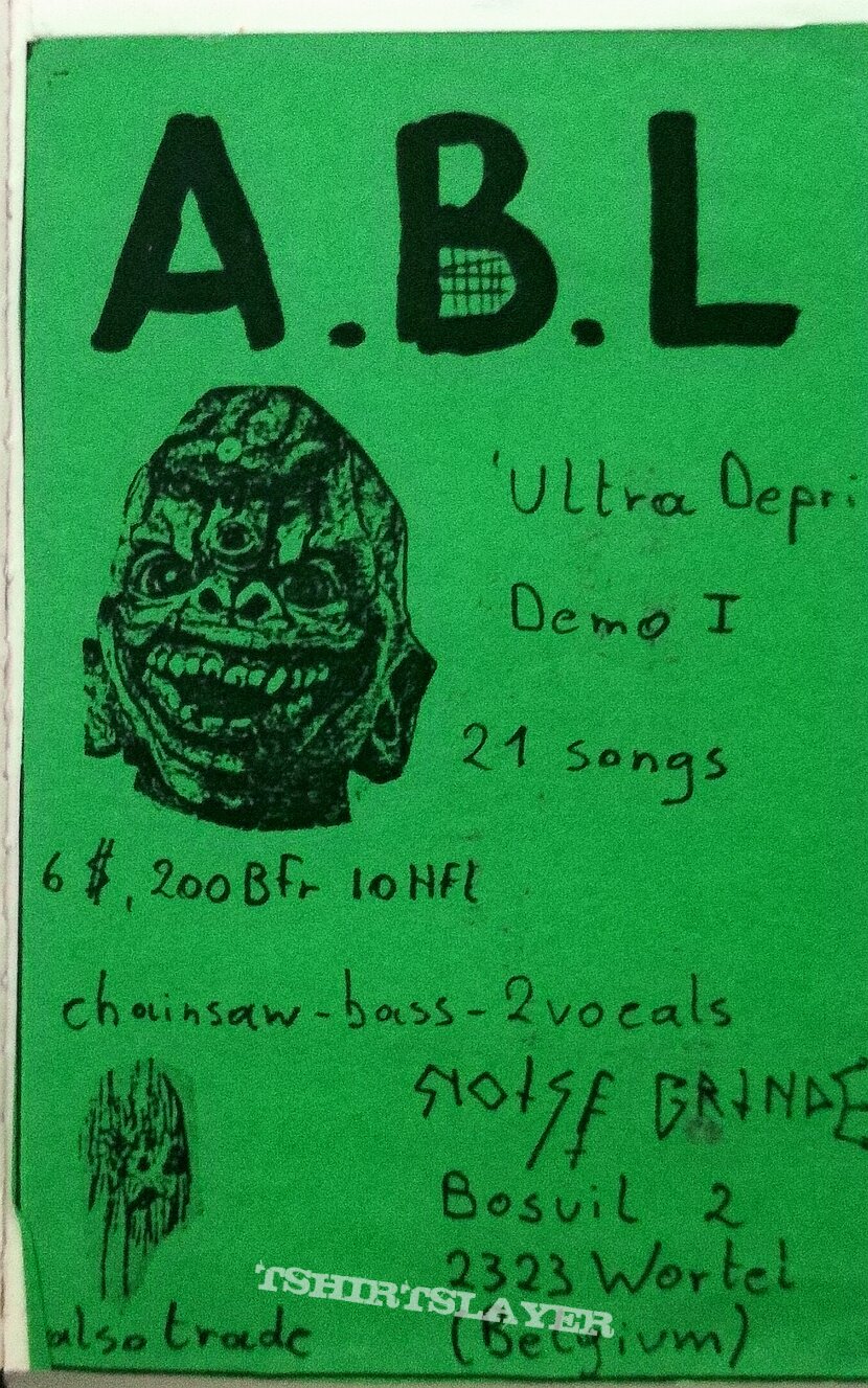 original A.B.L.- Ultra depri demo flyer