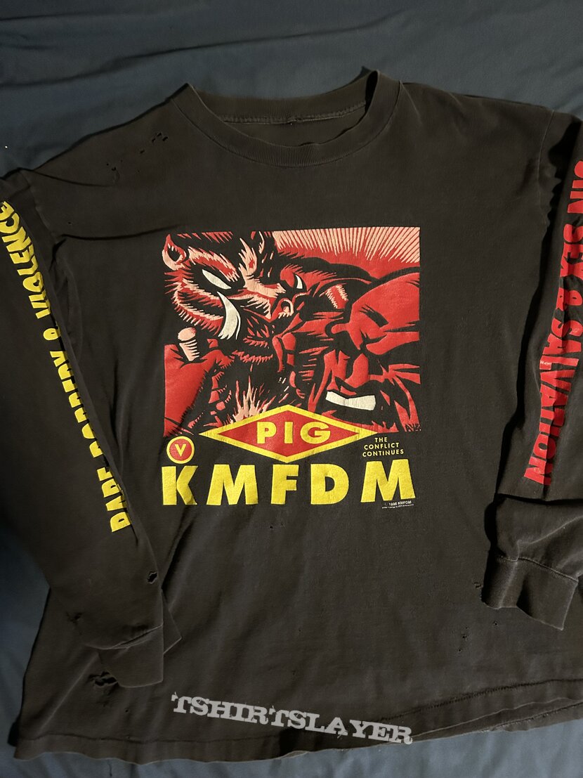 1996 kmfdm x pig tour shirt
