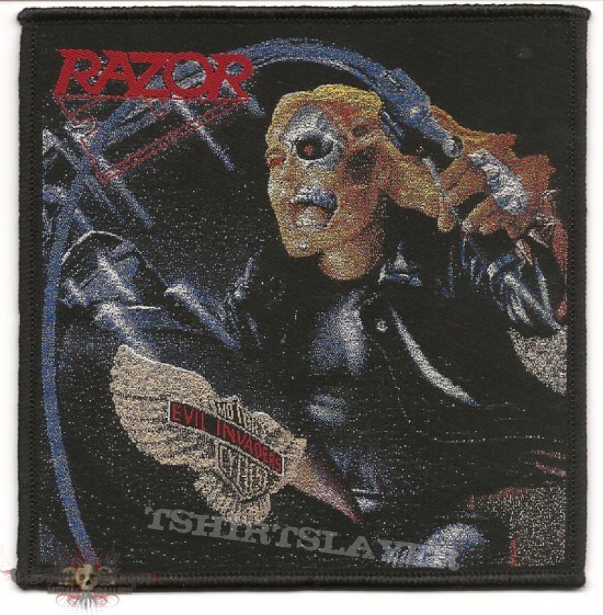 Patch - razor &quot;evil invaders&quot; (woven patch)