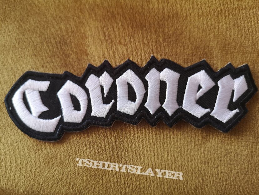 Coroner logo shaped embroidered patch 