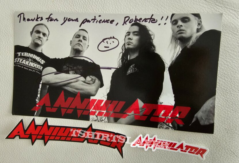 Annihilator Jeff Waters Signed Card