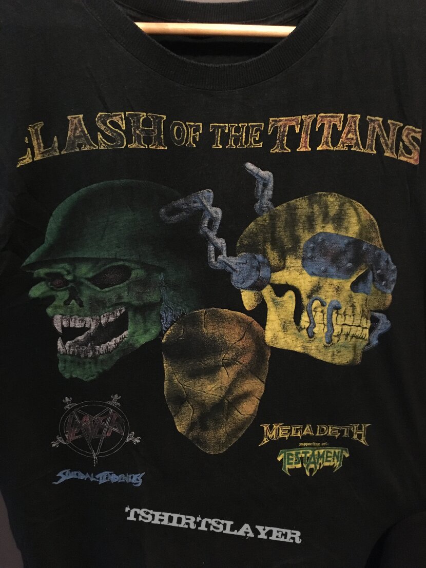 Slayer CLASH OF THE TITANS 1990 tour shirt 