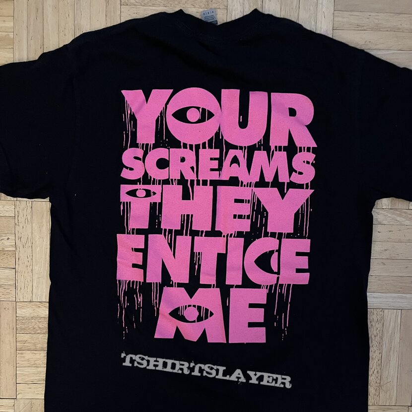 Sanguisugabogg- “Your screams they entice me” pink version tshirt
