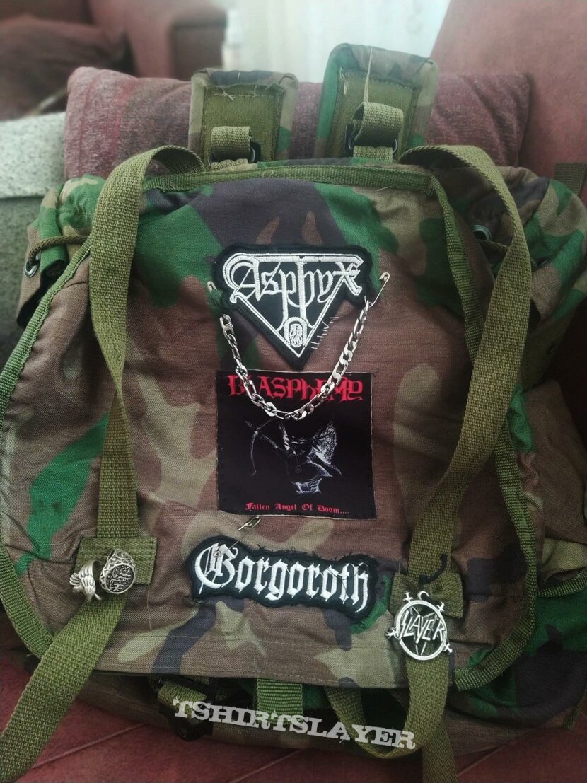 Asphyx camo metal bag