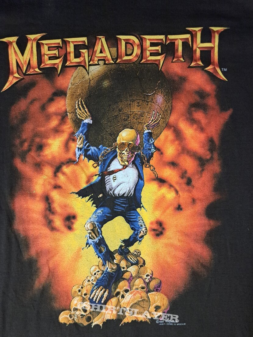 1990 Megadeth oxidation world tour tee