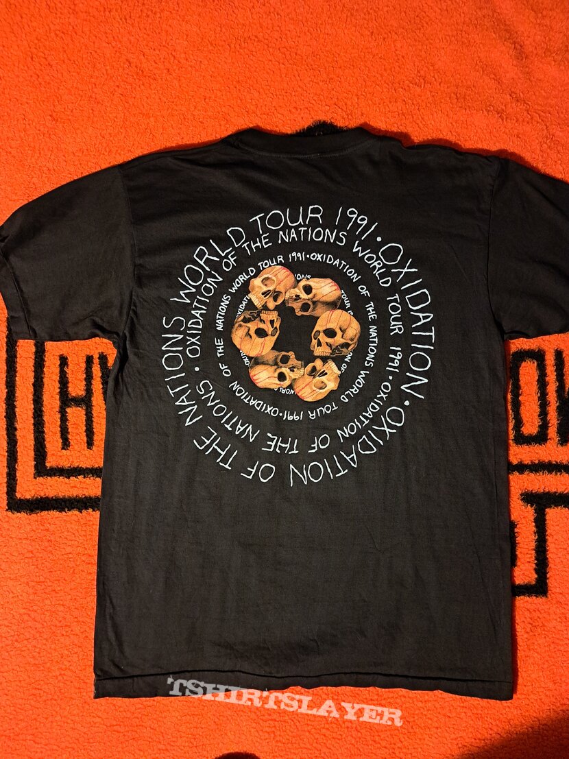 1990 Megadeth oxidation world tour tee