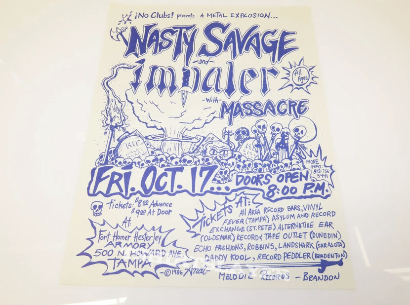 Early massacre flyer 1986