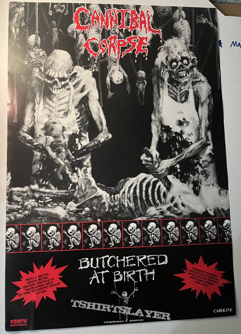 Cannibal corpse butchered at birth promo poster