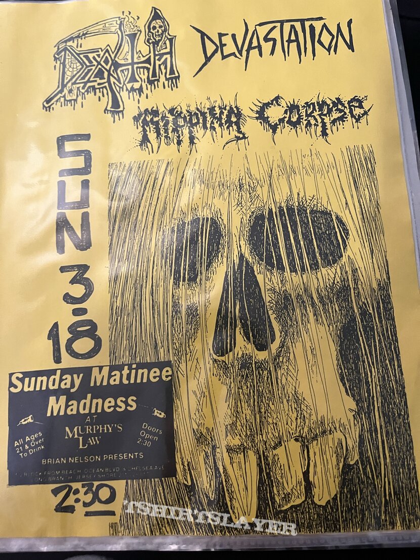 Death skull flyer yellow Death metal flyer Death skull flyer yellow Death metal flyer