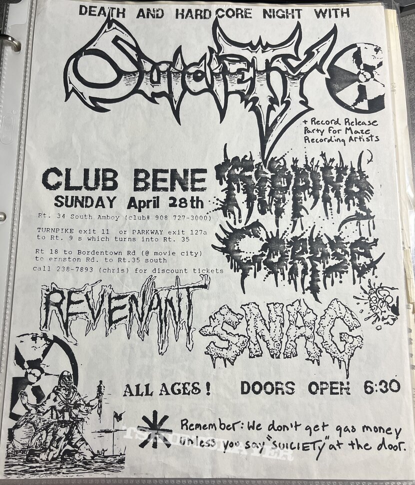 Suiciety Death metal flyer