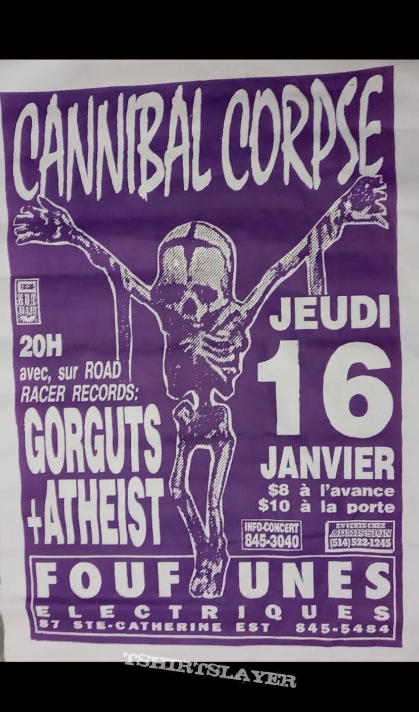 Montreal cannibal corpse tour poster