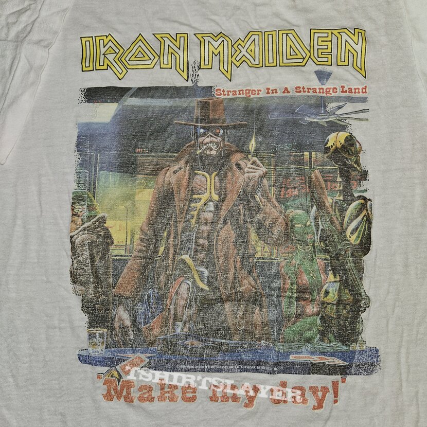 Iron Maiden Stranger in a strange Land 1986 official iron-on transfer print 30$