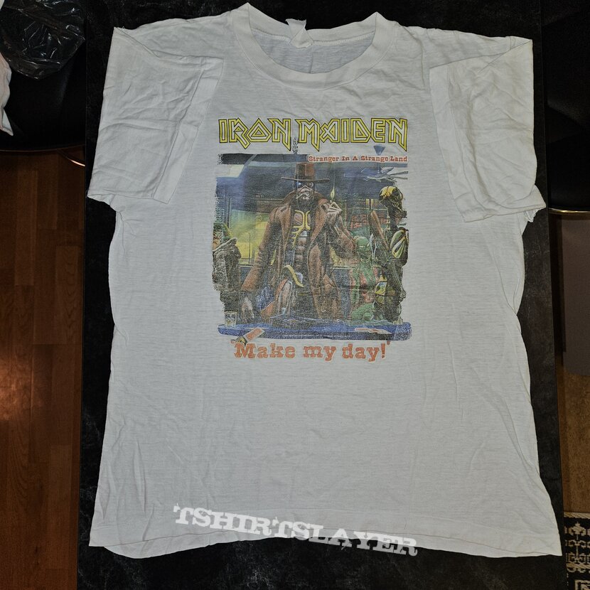 Iron Maiden Stranger in a strange Land 1986 official iron-on transfer print 30$