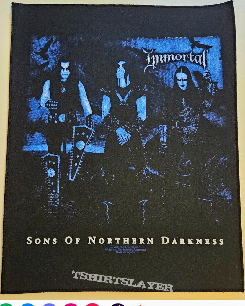 Immortal Backpatch Sons of Northern darkness 2003 England Mint 25$