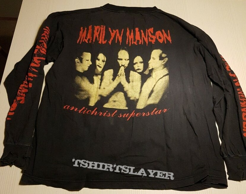 Marilyn Manson God of fuck Antichrist Superstar 1996 longsleeve 4-side print