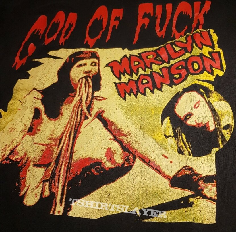 Marilyn Manson God of fuck Antichrist Superstar 1996 longsleeve 4-side print