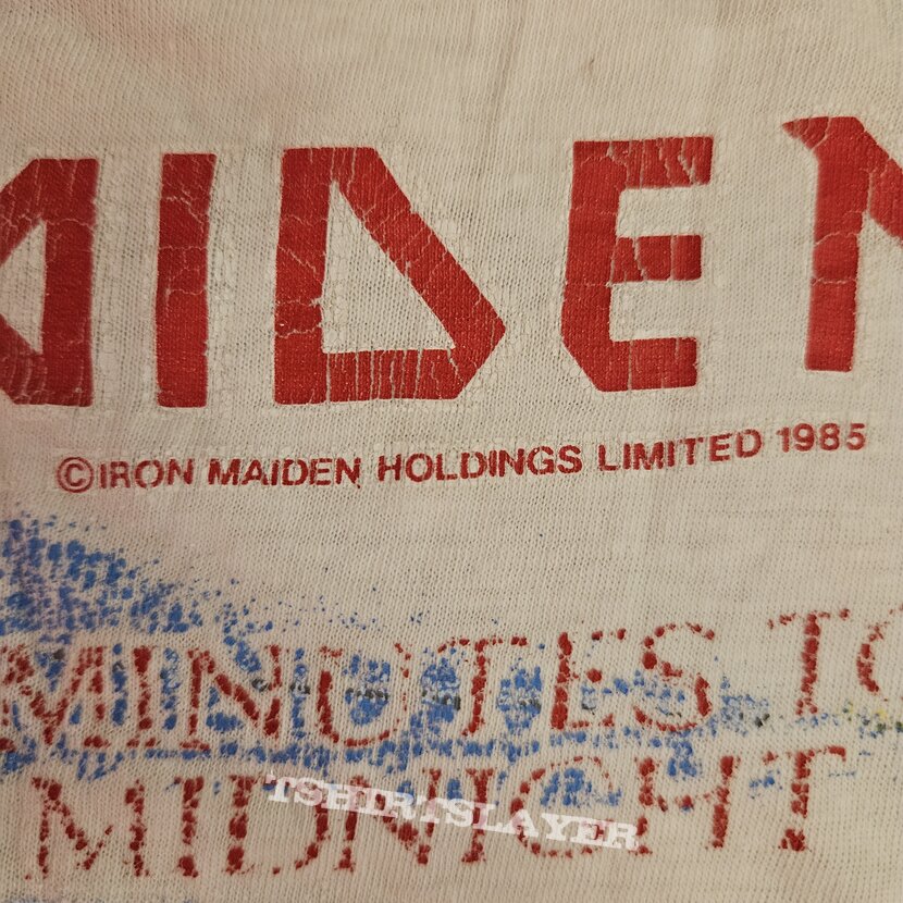 Iron Maiden 2 minutes to midnight 1985 official iron-on transfer print 