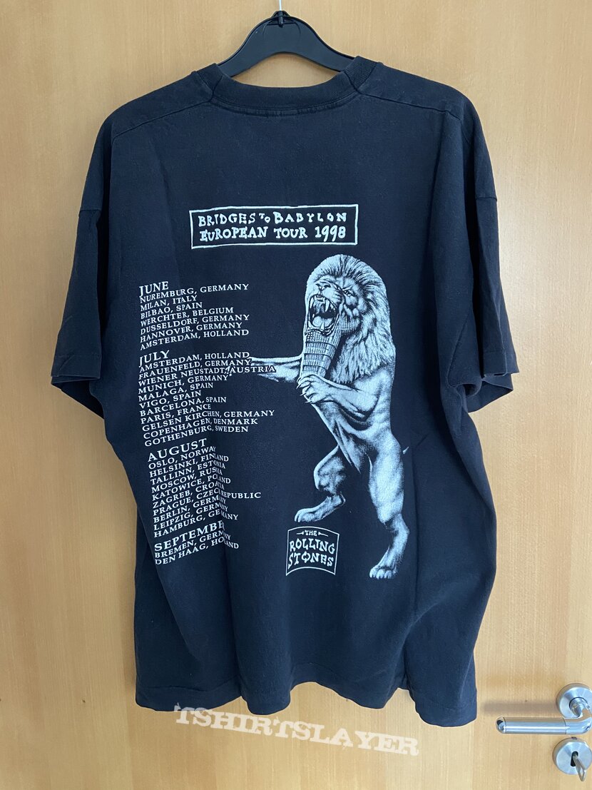1997 The Rolling Stones Bridges To Babylon European Tour shirt