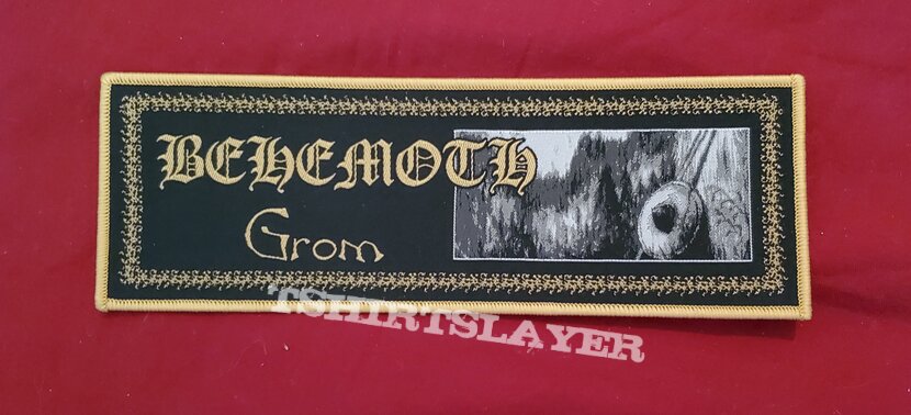 Behemoth grom woven strip patch 