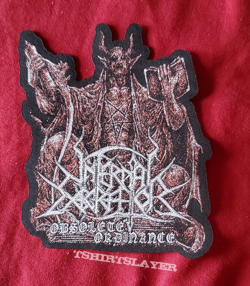 Infernal execrator shaped woven patch | TShirtSlayer TShirt and ...