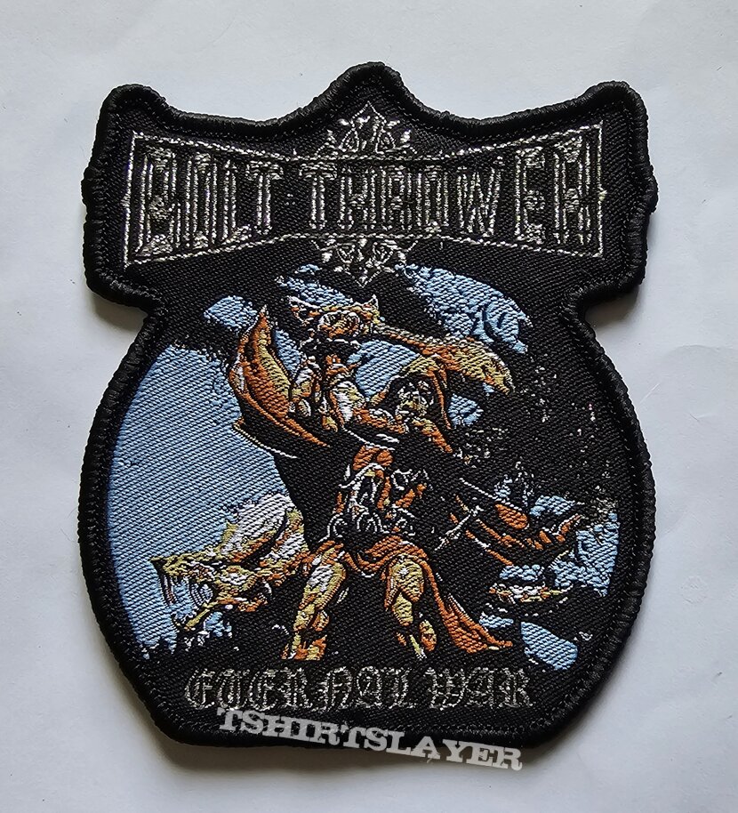 Bolt Thrower Eternal War Shape Patch Black Border 