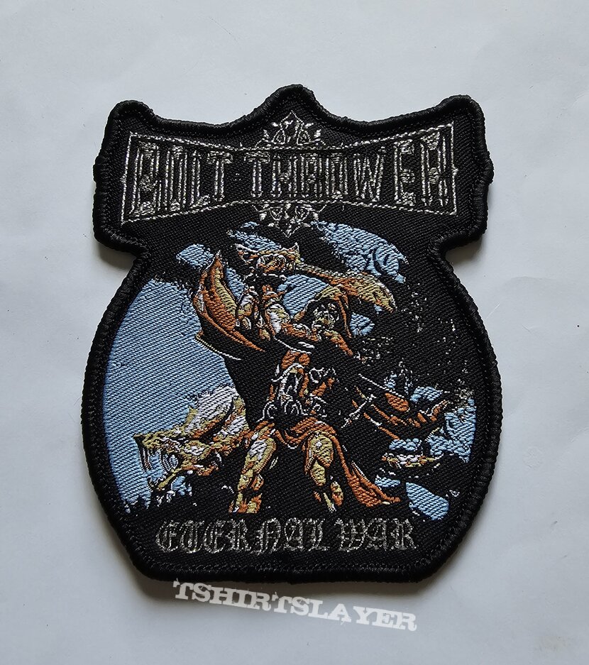Bolt Thrower Eternal War Shape Patch Black Border 