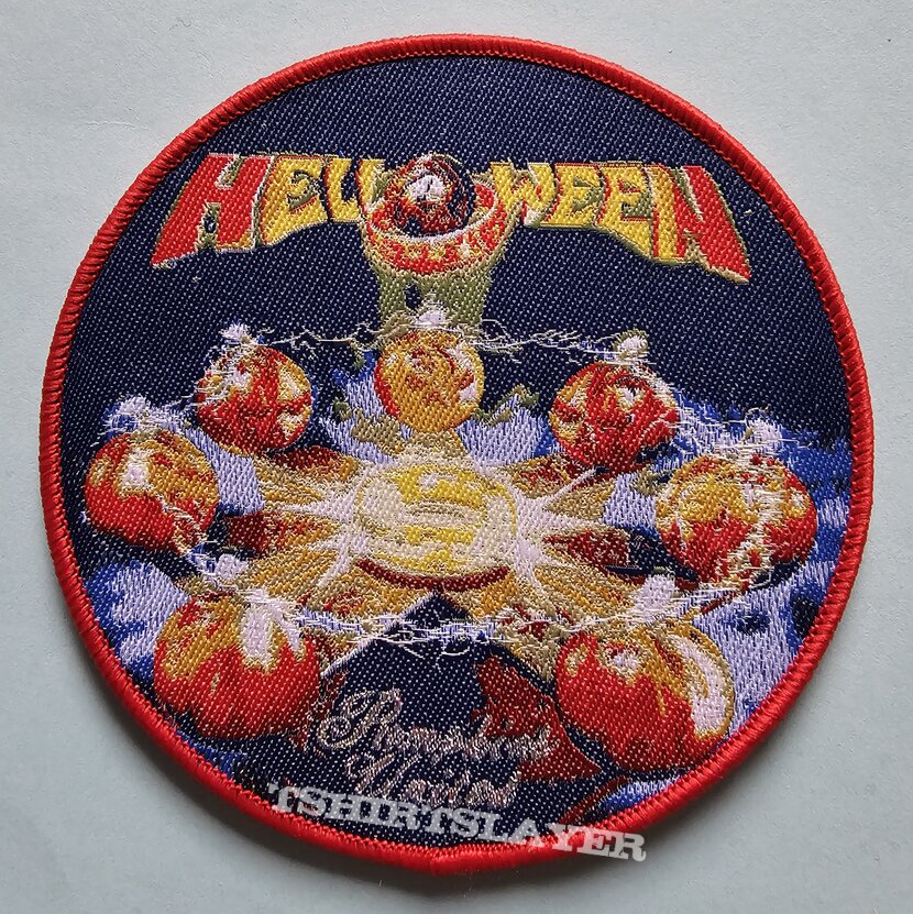Helloween Pumpkins United Circle Patch Red Border 