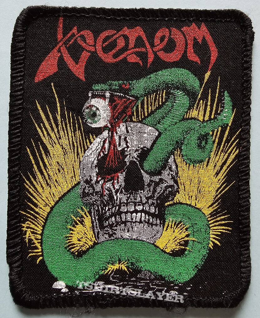 Venom Skull &amp; Snake Patch 1980s 