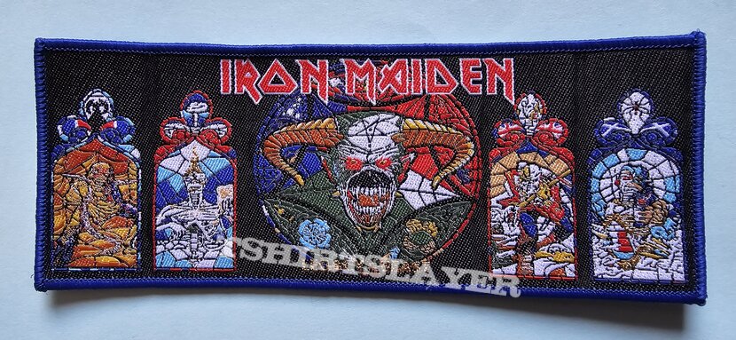 Iron Maiden Legacy Of The Beast Stripe Patch Blue Border 