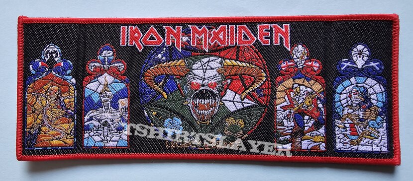 Iron Maiden Legacy Of The Beast Stripe Patch Red Border 
