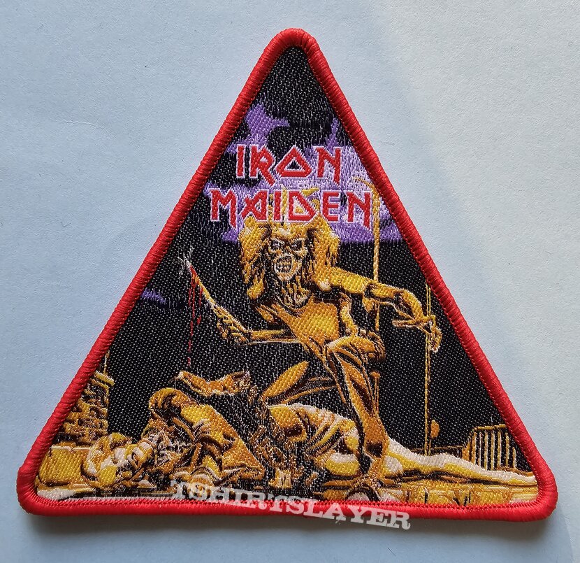 Iron Maiden Sanctuary Triangle Patch Red Border 