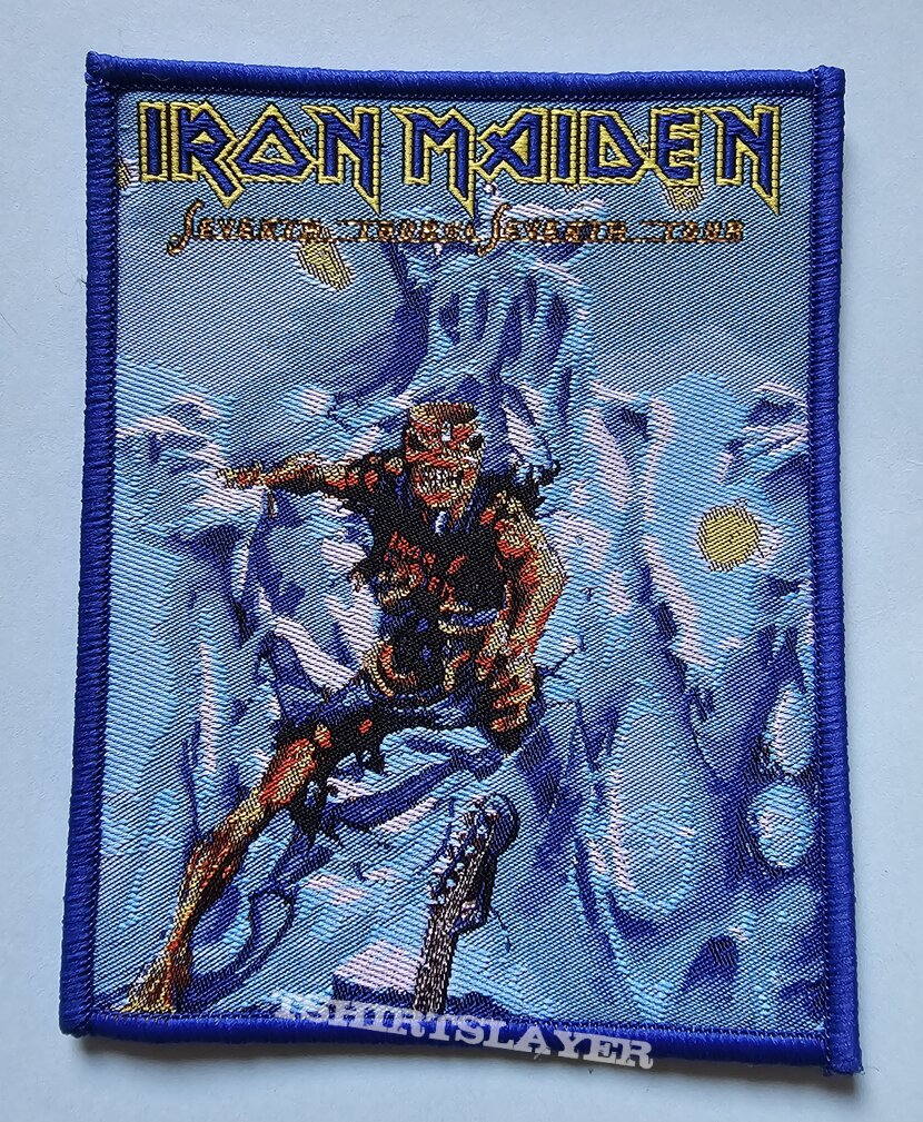 Iron Maiden Seventh Tour Of A Seventh Tour Blue Border 