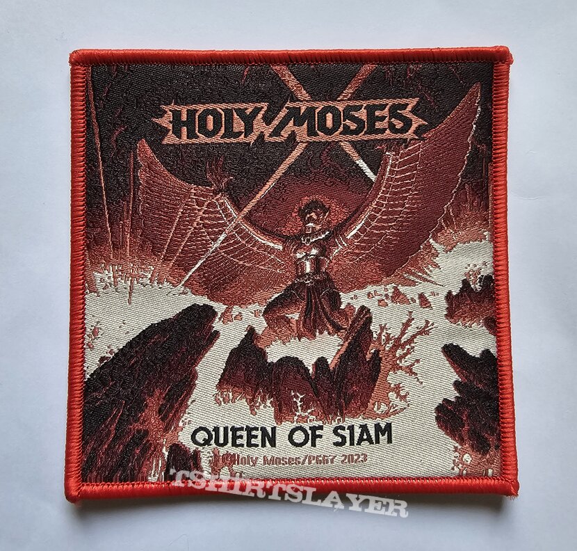 Holy Moses Queen Of Siam Patch Red Border 