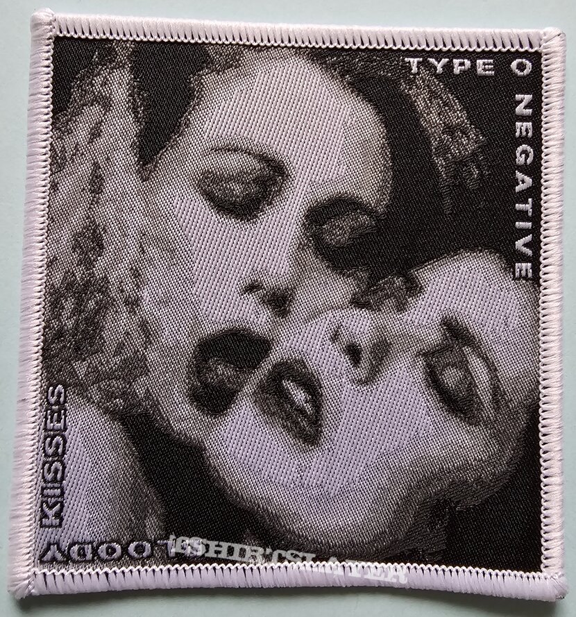 Type O Negative Bloody Kisses Patch  White Border 