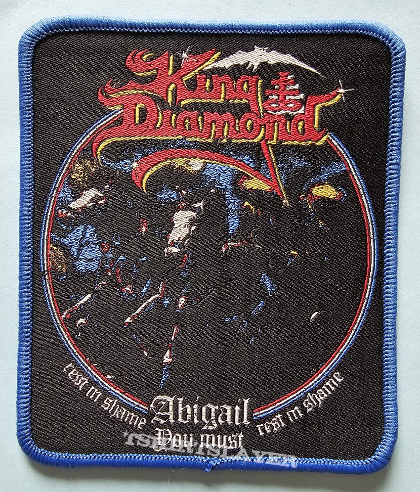 King Diamond Abigail You Must Rest In Shame Patch Blue Border 
