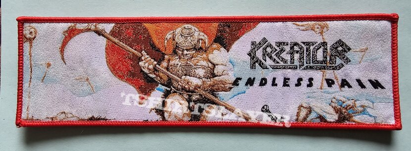 Kreator Endless Pain Stripe Patch Red Border 